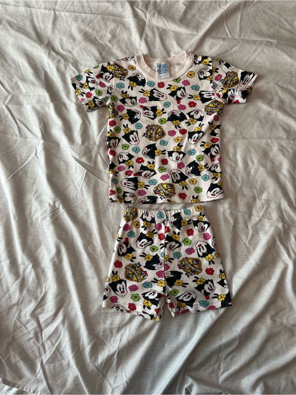 Vintage animaniacs Pajama Set - White